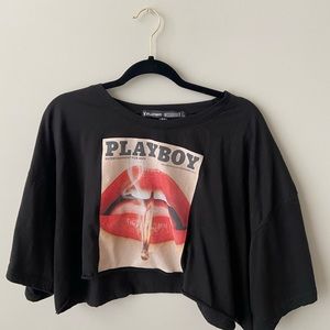 Playboy graphic cropped tee